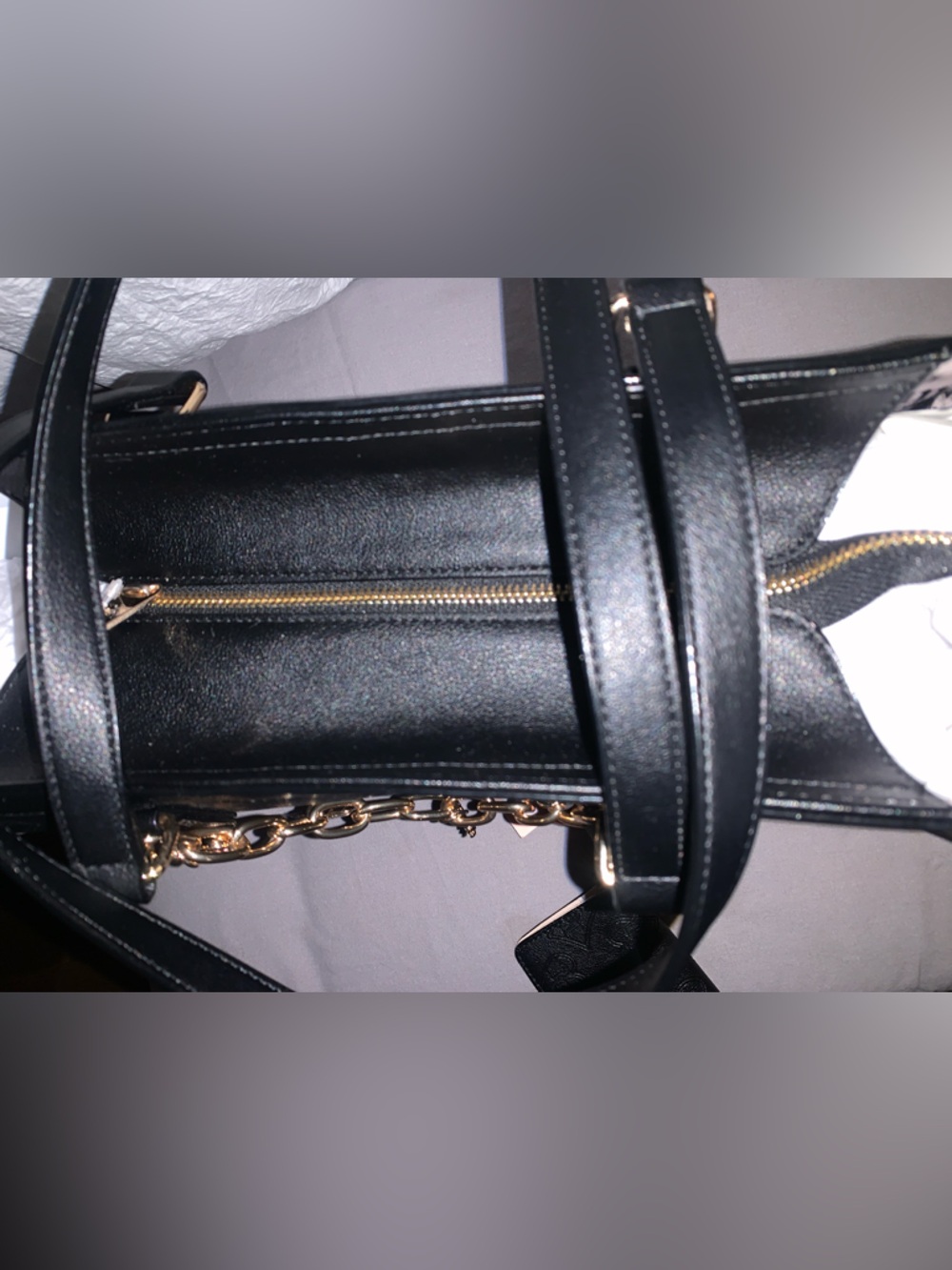 🆕-Juicy Couture LIQUORICE Embossed Tote & Gold Charm WRISTLET Set - Picture 5 of 14